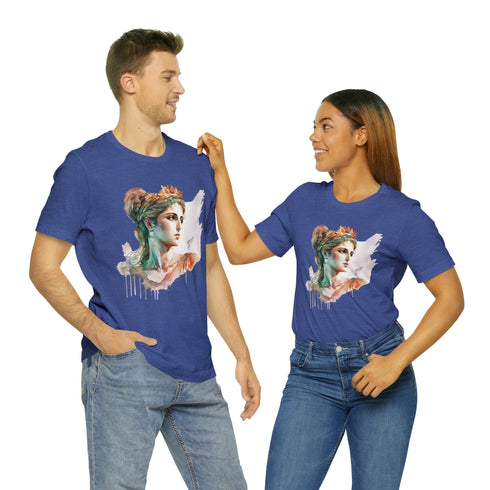 Greecian Goddess in Watercolor - Short Sleeve Tee